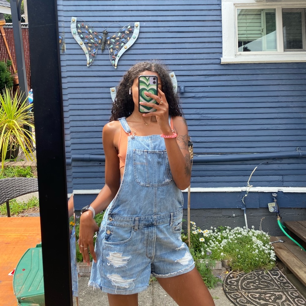 Light wash Overalls